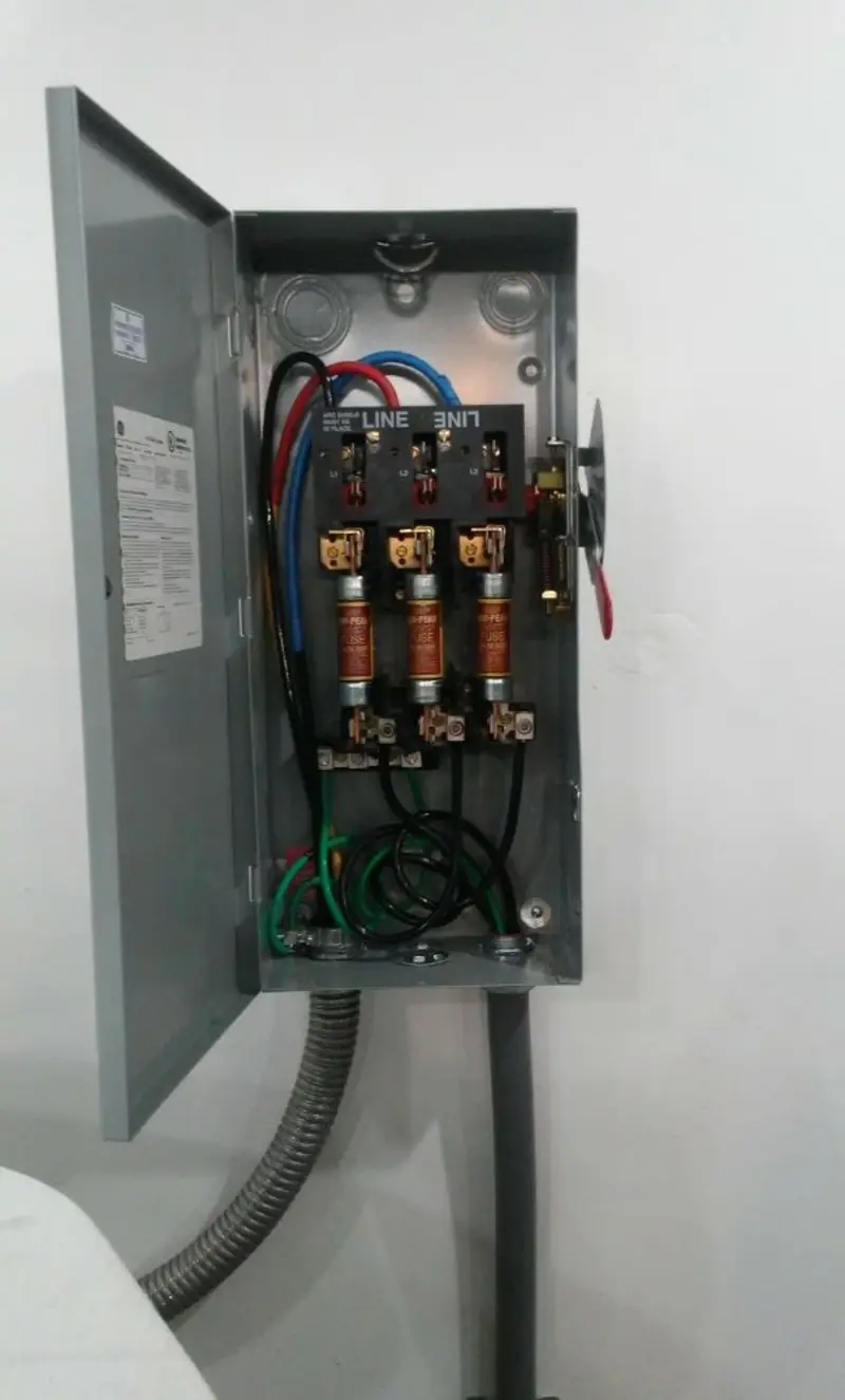 Three-phase disconnect switch installed for Electrical Wiring & Rewiring in Beverly Hills